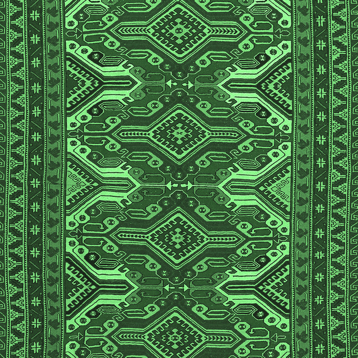 Machine Washable Persian Emerald Green Traditional Area Rugs, wshtr1132emgrn