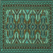 Square Persian Turquoise Traditional Rug, tr1132turq