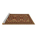 Sideview of Machine Washable Persian Brown Traditional Rug, wshtr1132brn