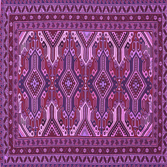 Square Machine Washable Persian Purple Traditional Area Rugs, wshtr1132pur