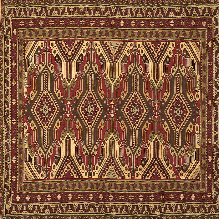 Square Persian Brown Traditional Rug, tr1132brn