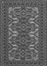 Serging Thickness of Machine Washable Persian Gray Traditional Rug, wshtr1132gry