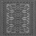 Round Machine Washable Persian Gray Traditional Rug, wshtr1132gry