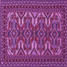 Square Persian Purple Traditional Rug, tr1132pur