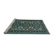 Sideview of Machine Washable Persian Light Blue Traditional Rug, wshtr1132lblu