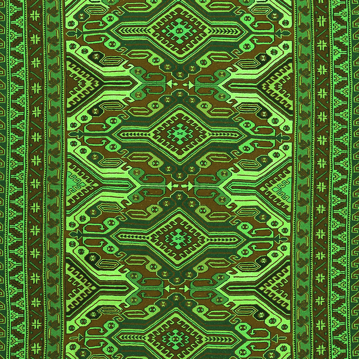 Serging Thickness of Machine Washable Persian Green Traditional Area Rugs, wshtr1132grn