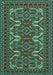 Machine Washable Persian Turquoise Traditional Area Rugs, wshtr1132turq