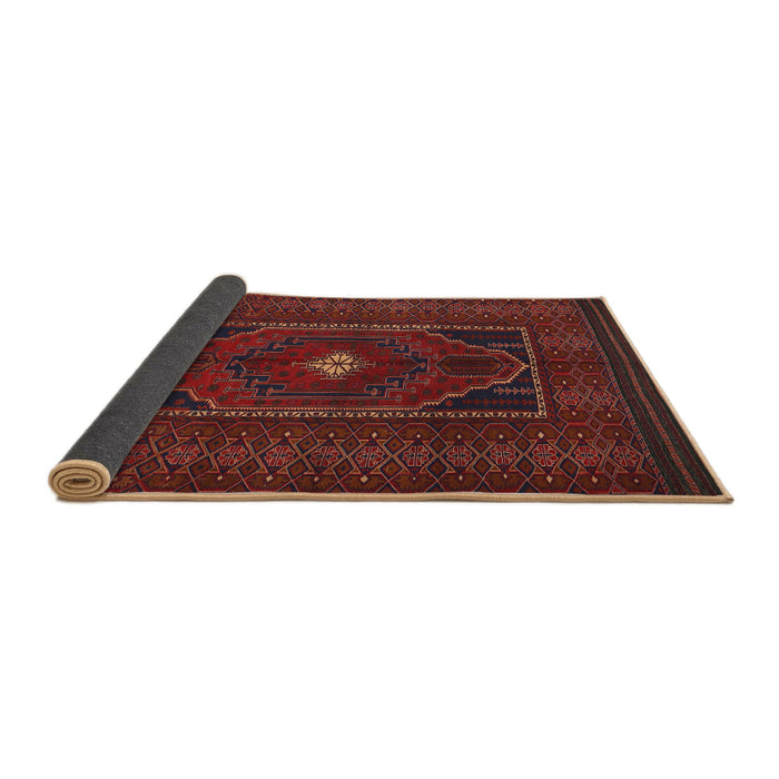 Sideview of Traditional Chestnut Brown Persian Rug, tr1133
