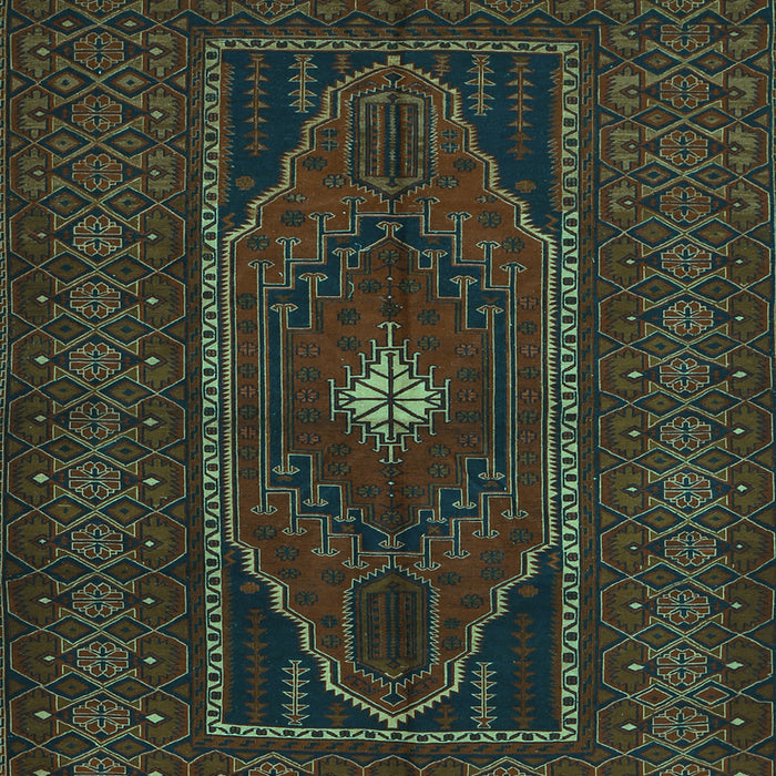 Machine Washable Persian Turquoise Traditional Area Rugs, wshtr1133turq