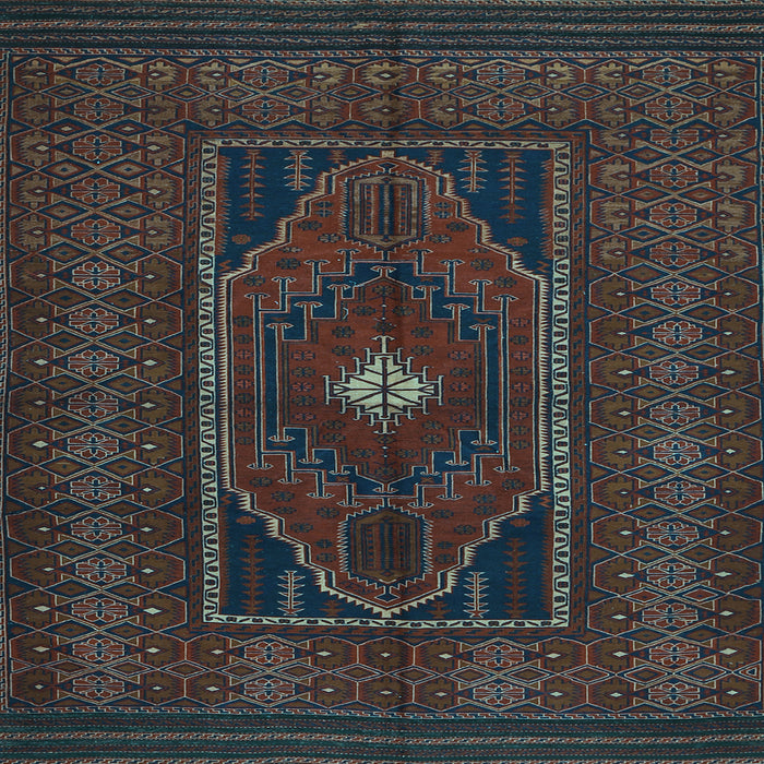 Square Machine Washable Persian Light Blue Traditional Rug, wshtr1133lblu