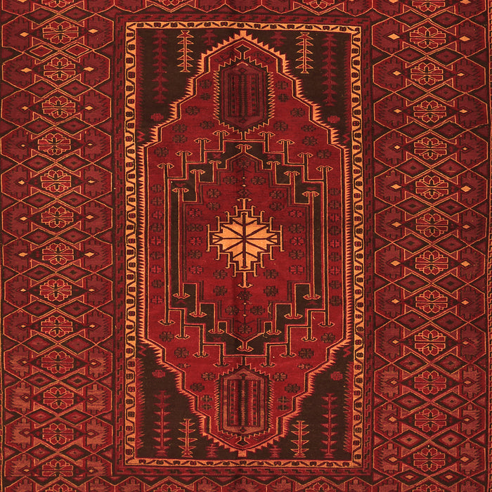 Serging Thickness of Machine Washable Persian Orange Traditional Area Rugs, wshtr1133org