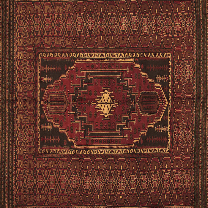 Square Persian Brown Traditional Rug, tr1133brn