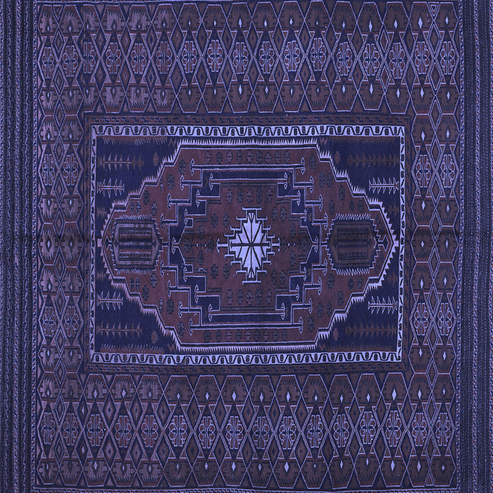 Square Persian Blue Traditional Rug, tr1133blu