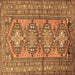 Square Persian Brown Traditional Rug, tr1134brn
