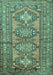 Machine Washable Persian Turquoise Traditional Area Rugs, wshtr1134turq