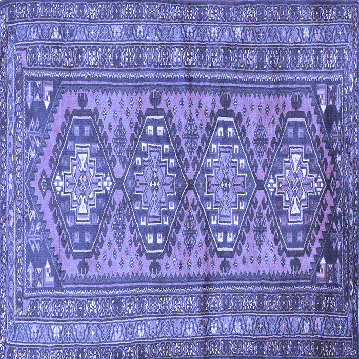 Square Machine Washable Persian Blue Traditional Rug, wshtr1134blu
