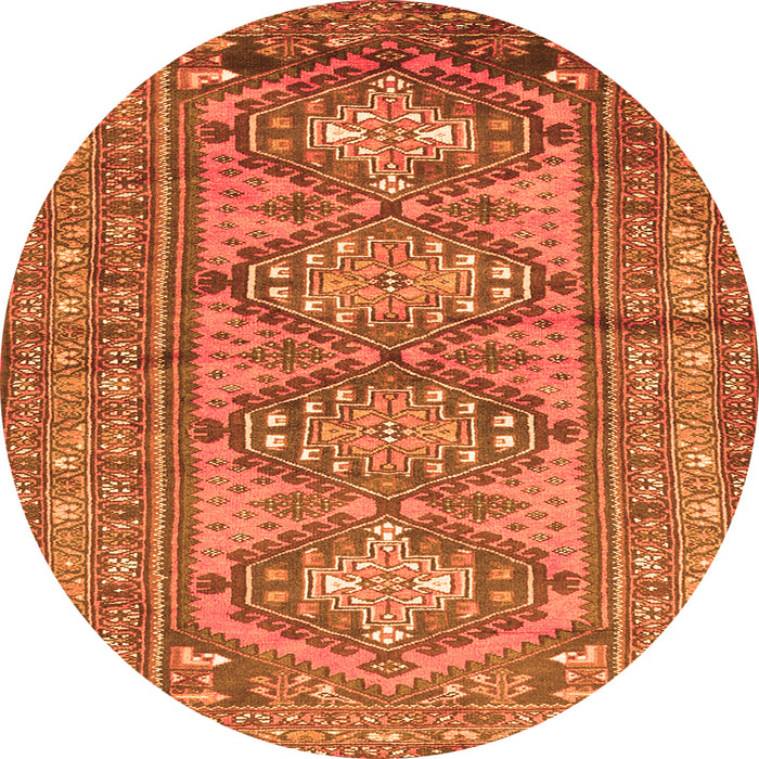 Square Persian Orange Traditional Rug, tr1134org
