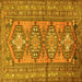 Square Persian Yellow Traditional Rug, tr1134yw