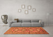 Machine Washable Persian Orange Traditional Area Rugs in a Living Room, wshtr1134org