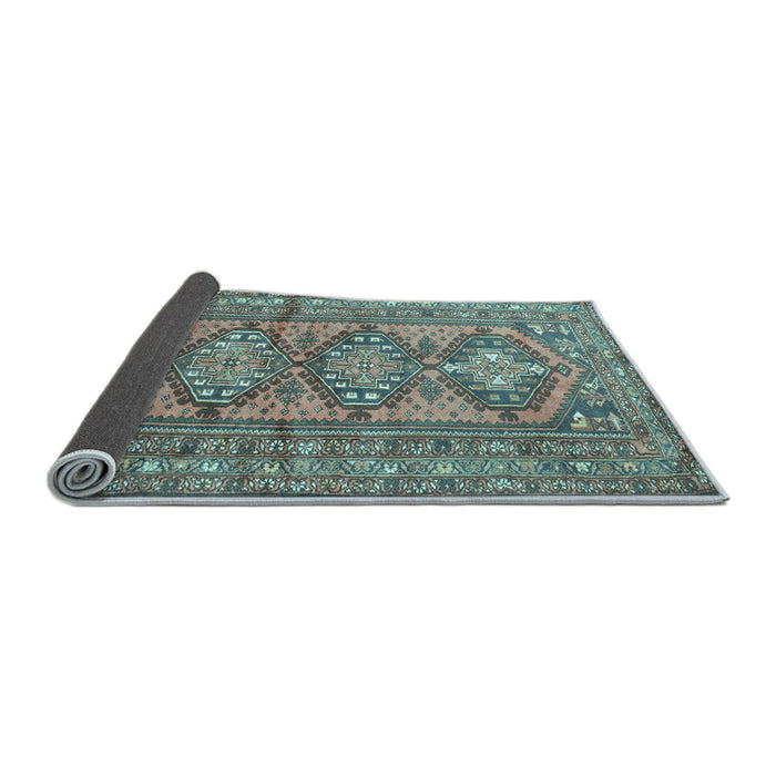 Sideview of Persian Light Blue Traditional Rug, tr1134lblu