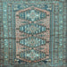 Square Persian Light Blue Traditional Rug, tr1134lblu