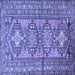 Square Persian Blue Traditional Rug, tr1134blu