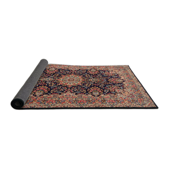 Sideview of Traditional Light Copper Gold Medallion Rug, tr1135