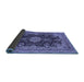 Sideview of Medallion Blue Traditional Rug, tr1135blu