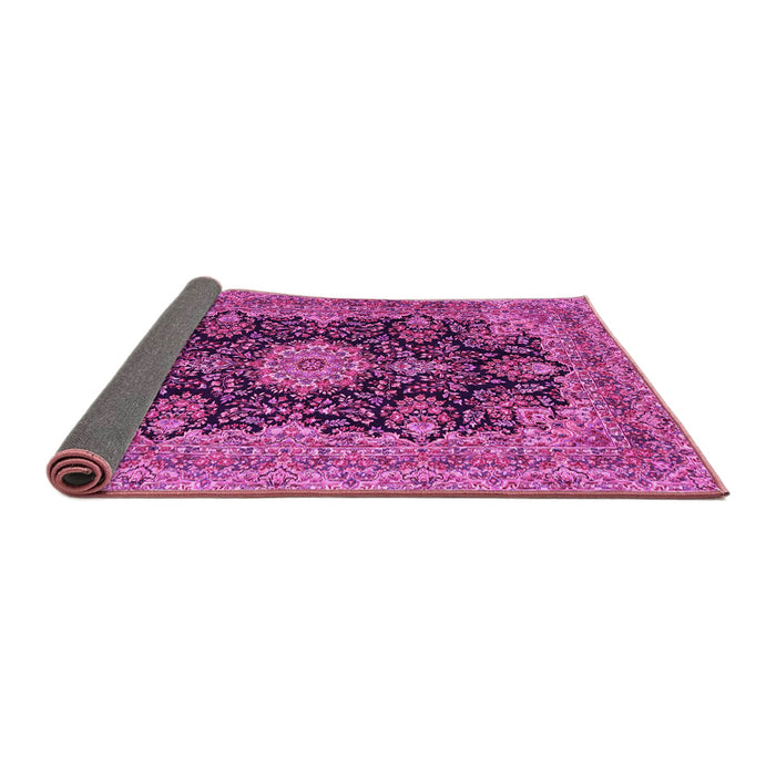 Sideview of Medallion Pink Traditional Rug, tr1135pnk