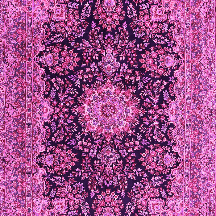 Medallion Pink Traditional Rug, tr1135pnk