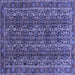 Square Persian Blue Traditional Rug, tr1136blu