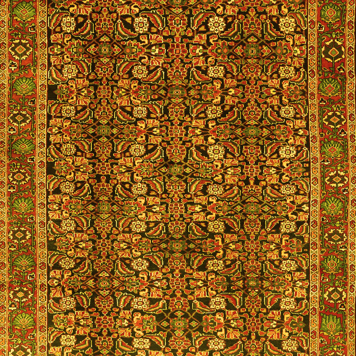 Machine Washable Persian Yellow Traditional Rug, wshtr1136yw