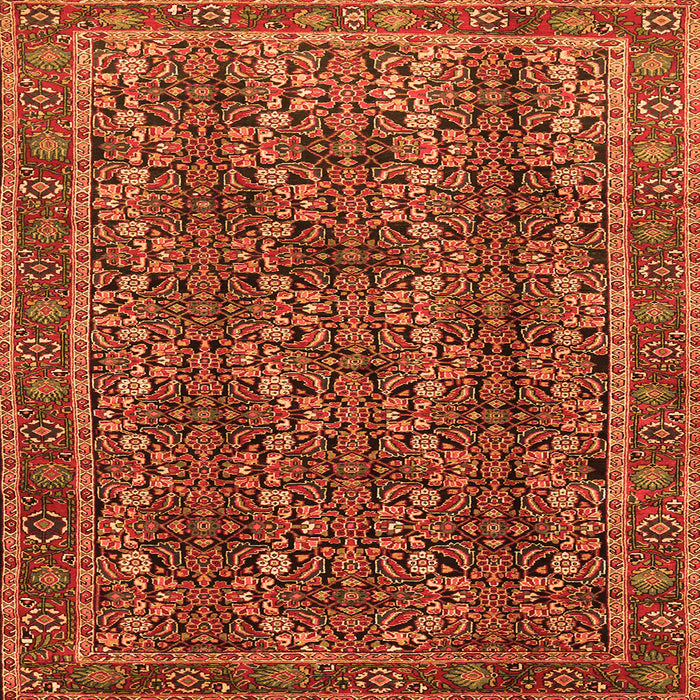 Serging Thickness of Persian Orange Traditional Rug, tr1136org