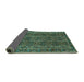 Sideview of Persian Turquoise Traditional Rug, tr1136turq