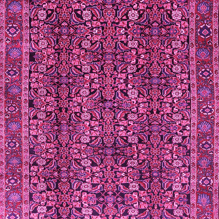 Machine Washable Persian Pink Traditional Rug, wshtr1136pnk