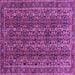 Square Persian Purple Traditional Rug, tr1136pur