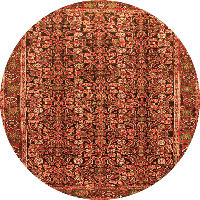 Machine Washable Persian Orange Traditional Area Rugs, wshtr1136org