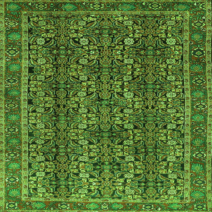 Serging Thickness of Persian Green Traditional Rug, tr1136grn