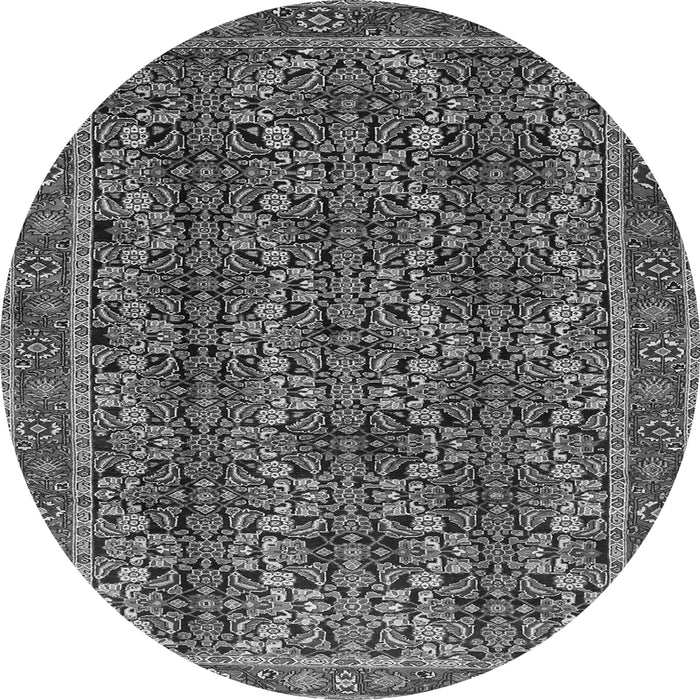 Machine Washable Persian Gray Traditional Rug, wshtr1136gry