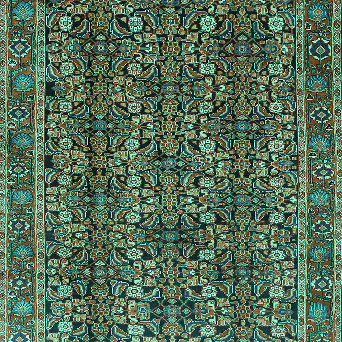 Machine Washable Persian Turquoise Traditional Area Rugs, wshtr1136turq