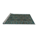 Sideview of Machine Washable Persian Light Blue Traditional Rug, wshtr1136lblu