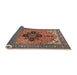 Sideview of Traditional Light Copper Gold Medallion Rug, tr1137