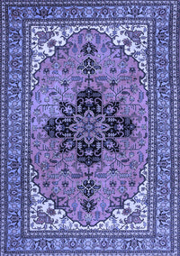 Medallion Blue Traditional Rug, tr1137blu