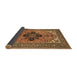 Sideview of Medallion Brown Traditional Rug, tr1137brn