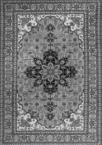 Medallion Gray Traditional Rug, tr1137gry