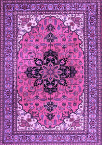 Medallion Purple Traditional Rug, tr1137pur