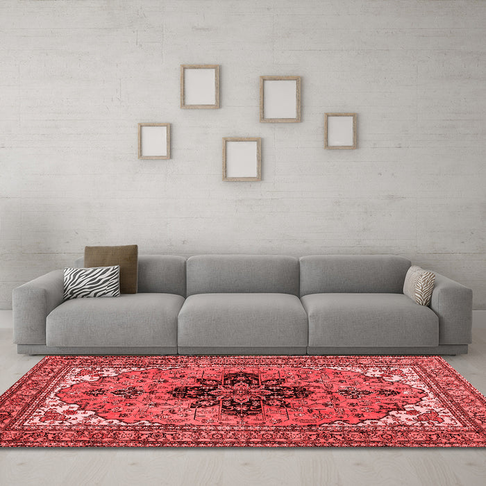 Traditional Red Washable Rugs