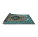 Sideview of Medallion Light Blue Traditional Rug, tr1137lblu