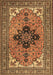 Medallion Brown Traditional Rug, tr1137brn