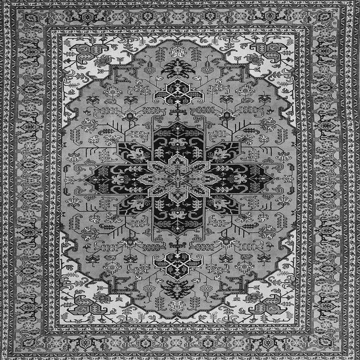 Serging Thickness of Medallion Gray Traditional Rug, tr1137gry